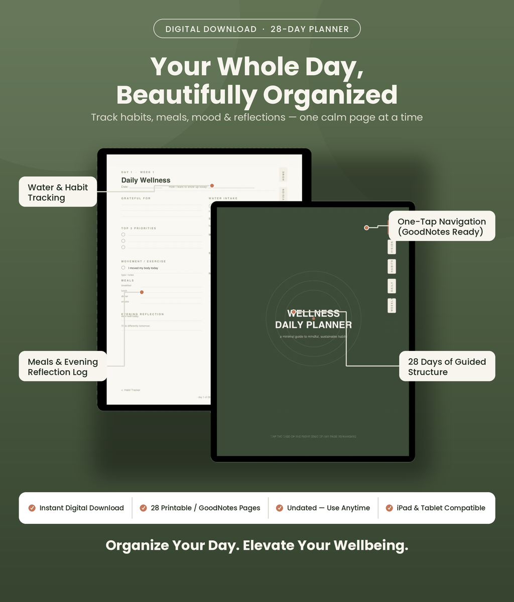 daily wellness planner